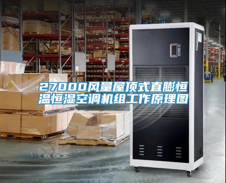 27000風(fēng)量屋頂式直膨恒溫恒濕空調(diào)機(jī)組工作原理圖